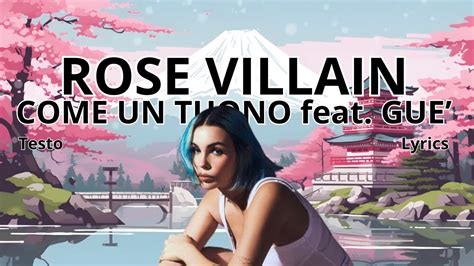 Come un tuono, Rose Villain feat. Guè: testo e.